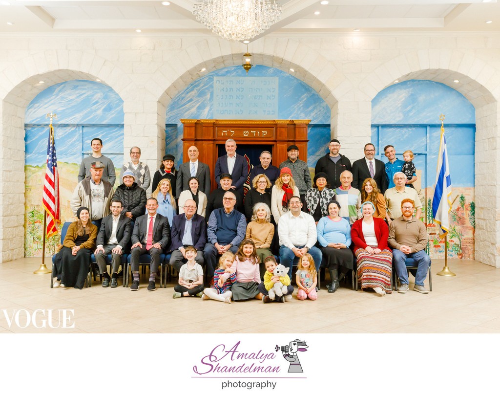 Awarded group portrait in the Synagogue