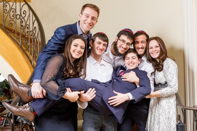 Siblings Celebrating Bar Mitzvah: A Portrait