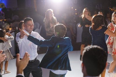 Father and Son Dancing at a Bar Mitzvah