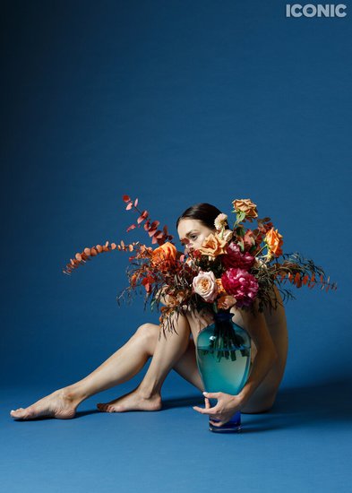 Iconic Awarded Model's Portrait with Flowers
