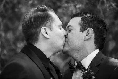 A Kiss for these two just married men