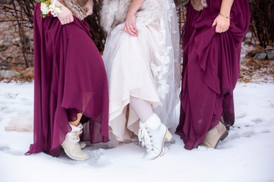 Winter Wedding Shoes, Gold Mountain Manor 