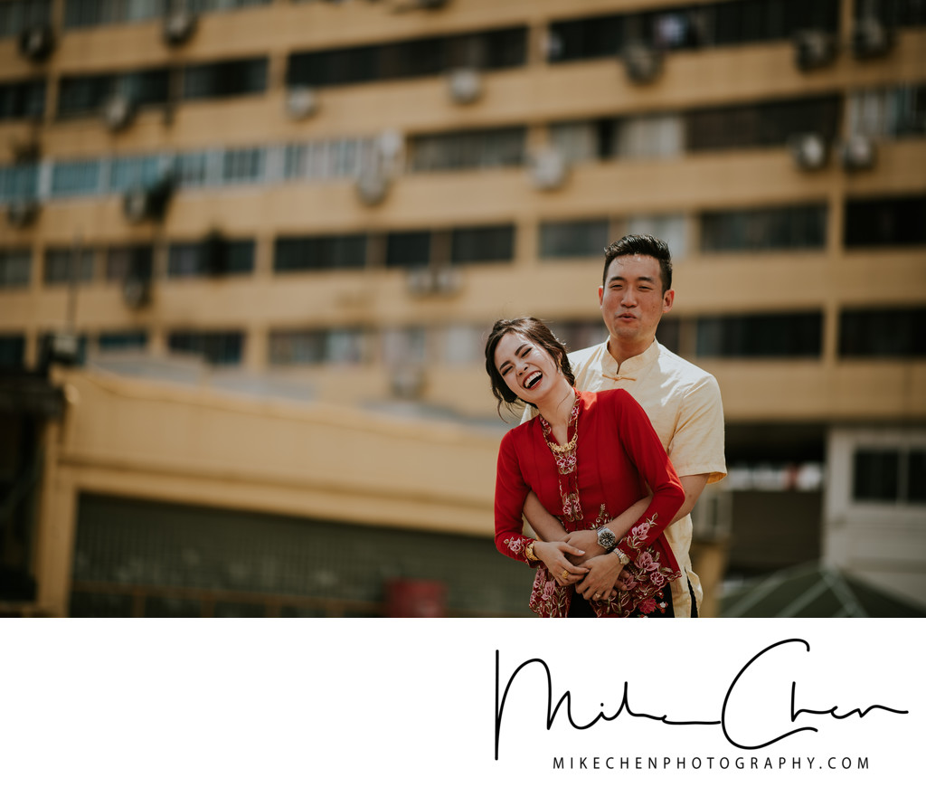 Actual Day Wedding Photography Singapore Outdoor Shoot