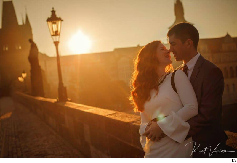 Golden Hour is for lovers - Charles Bridge photo