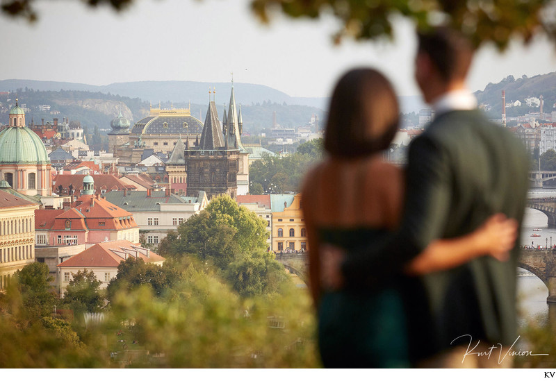 overlooking Prague surprise marriage proposal
