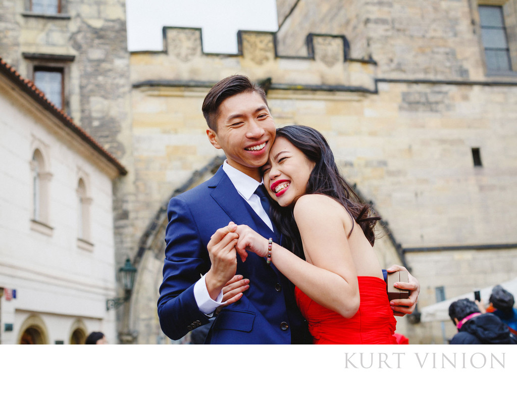 She said Yes Prague marriage proposal with R&F