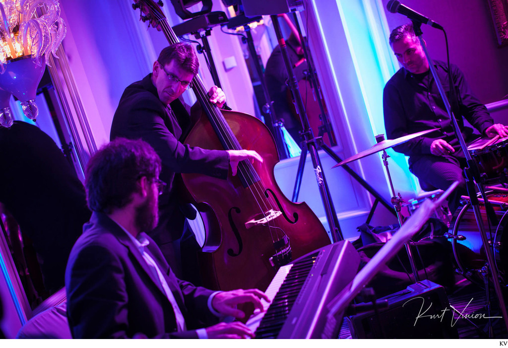 Jazz band performs Four Seasons Hotel Prague wedding