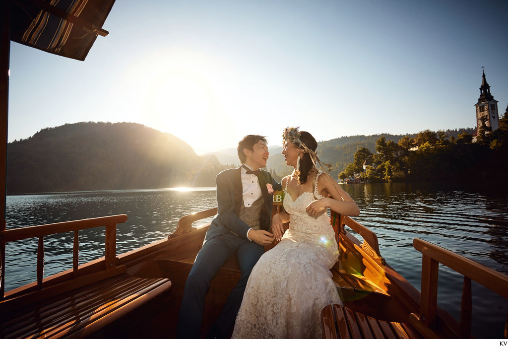 The happy Japanese couple I Lake Bled wedding