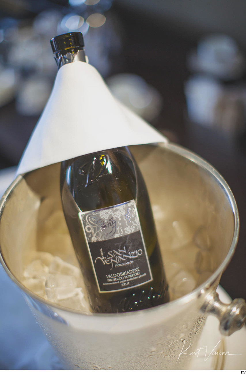 Prosecco for the bride Augustine Hotel weddings