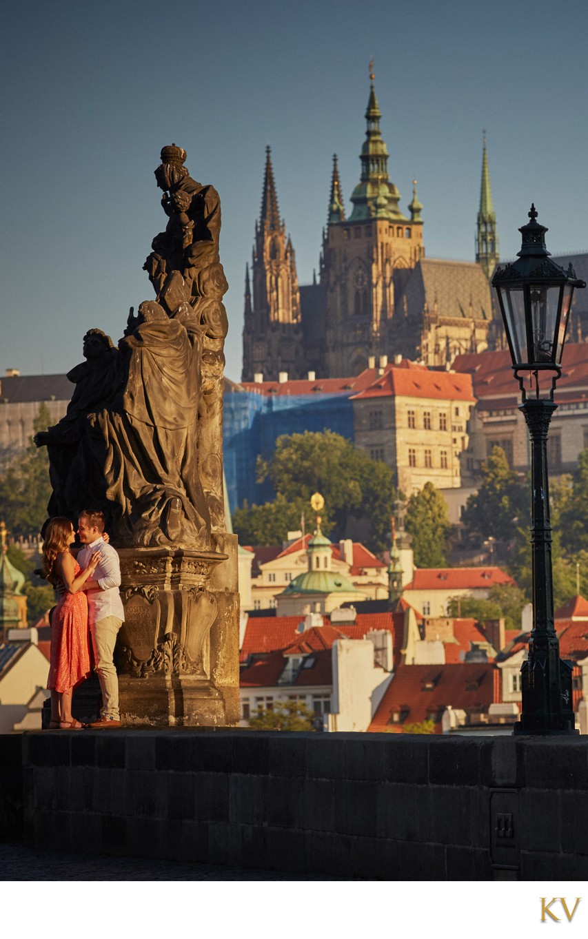 Adventurous couple during their Prague E-Session