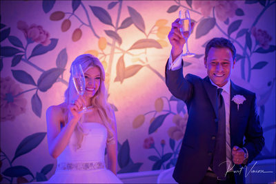 Bride & Groom toast Four Seasons Hotel Prague weddings