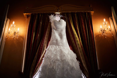 The brides wedding dress Alchymist Grand Hotel Prague