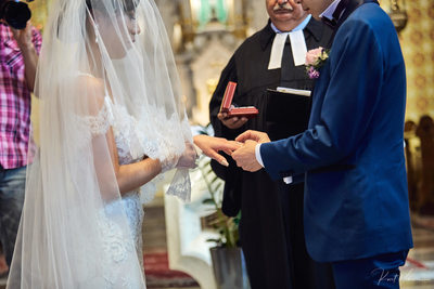 Exchanging of rings St. Martin's Church Bled Slovenia