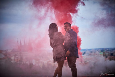 stylish over the top marriage proposals Prague