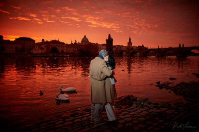25th wedding anniversary sunrise portrait Prague