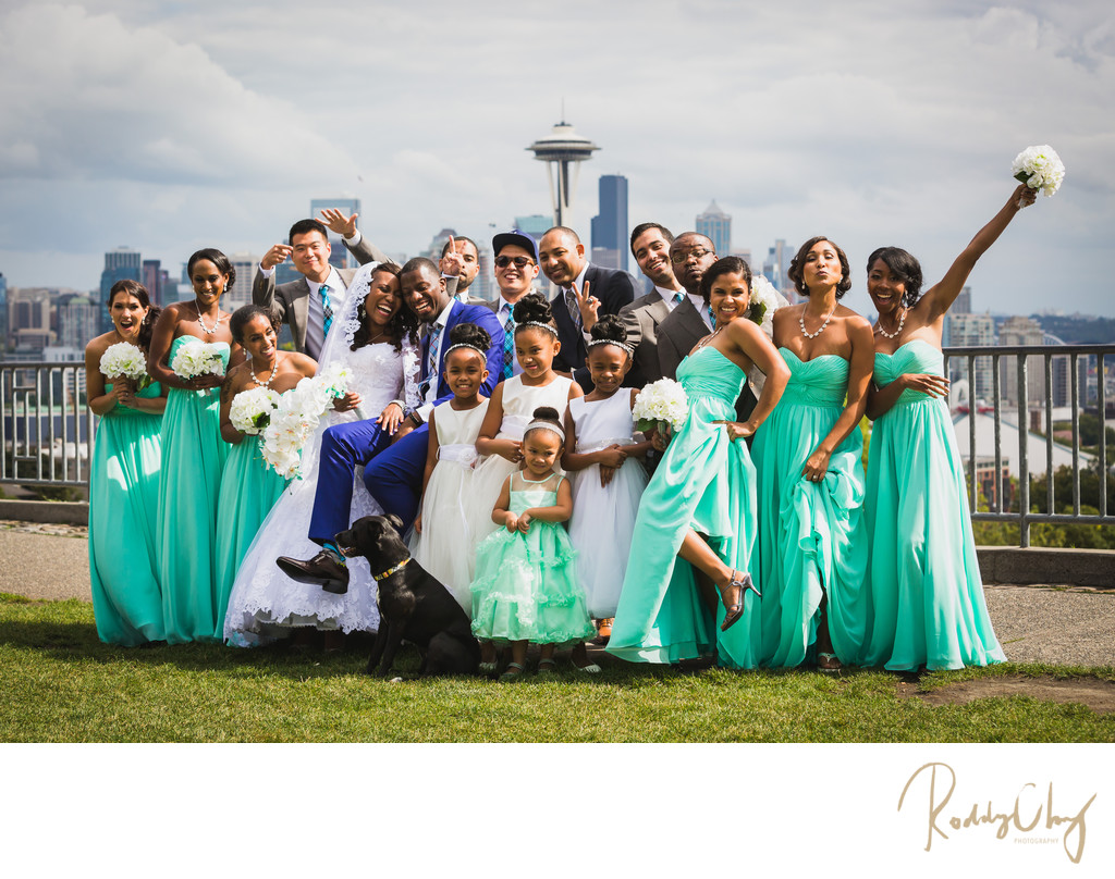 Kerry Park Wedding Party Picture