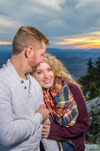 Engaged Couple at Grandfather Mountain