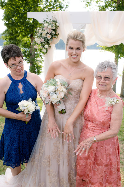 Bride with Mother and Grandma