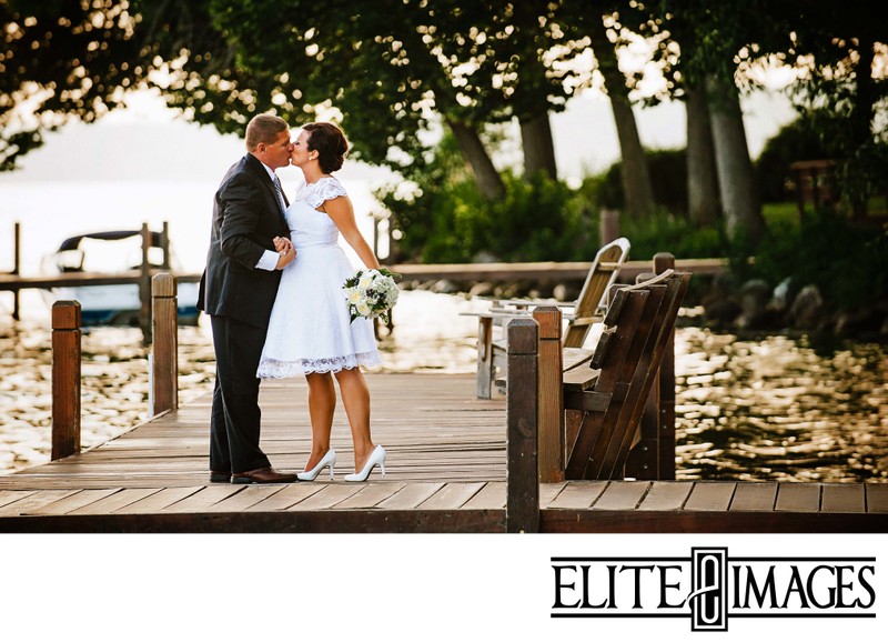 Stunning lake destination wedding photography