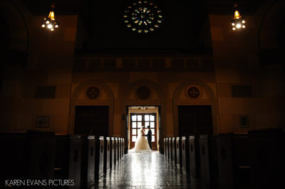 Holy Name Church Bride and Groom Portraits