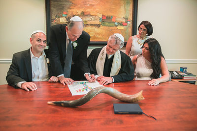 BOCA RATON JEWISH WEDDING KETUBAH SIGNING PHOTOGRAPHER