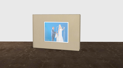 CUSTOMER RENDERING OF DIECUT LEATHER ALBUM WITH IMAGE