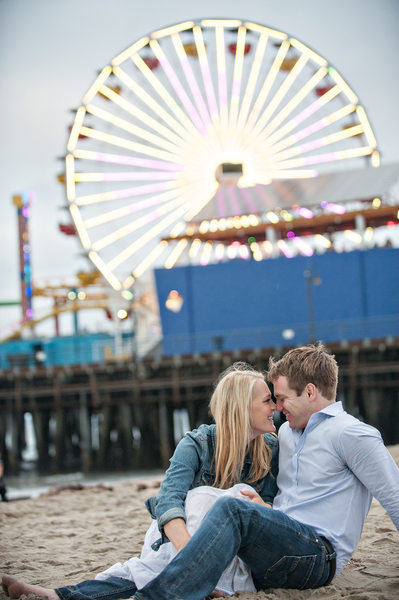 Santa Monica Pier Engagement Photographer 