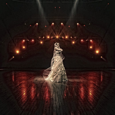 Bride on a concert stage
