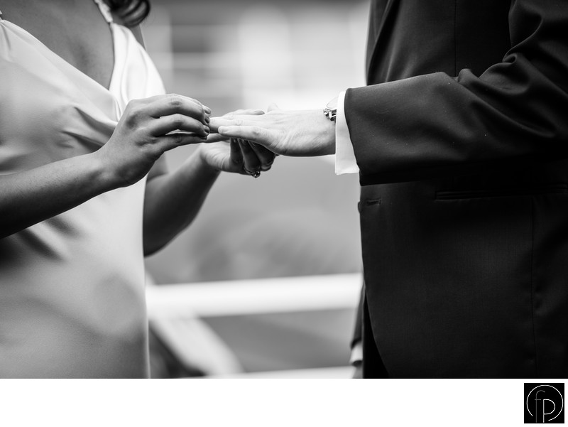 Ring Exchange At A Philadelphia Waterfront Wedding Ring Exchange At A Philadelphia Waterfront Wedding