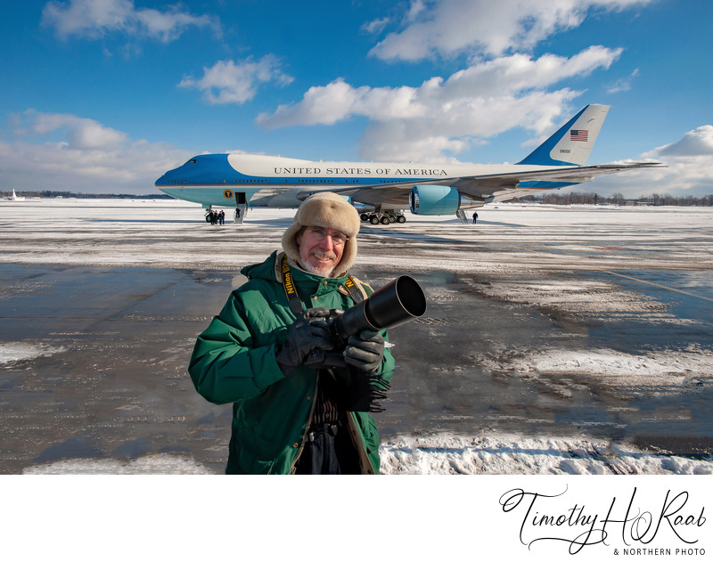 White House Press Pool Photographer RAAB w/ Air Force One