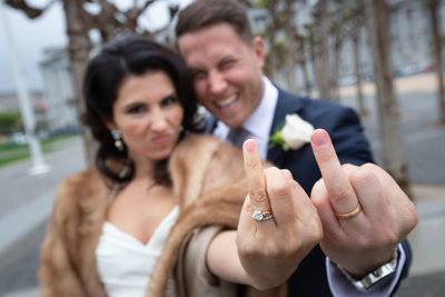 Wedding rings at SF City Hall