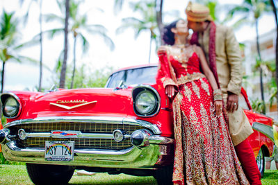 Classic Car at an Indian Wedding