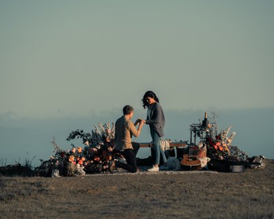 A real proposal on Mount tam at Trojan Point