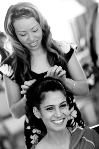 Indian Bride Getting Her Hair Done