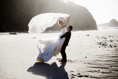 Pfeiffer Beach Wedding Photos Big Sur California