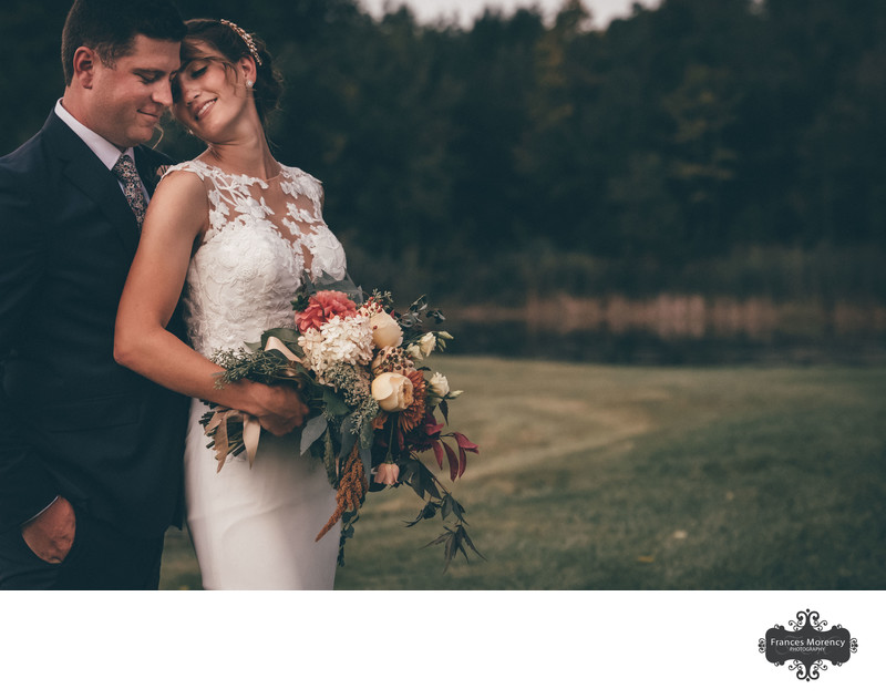 Creative Picture of Bride Groom in Caledon Field