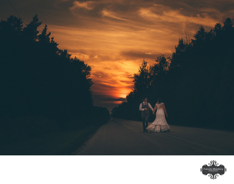 Spring Creek Gavel Farm Wedding Photos at Sunset