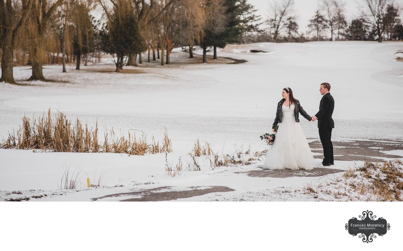 Winter Scene:  Glen Eagle Golf Wedding Photographer