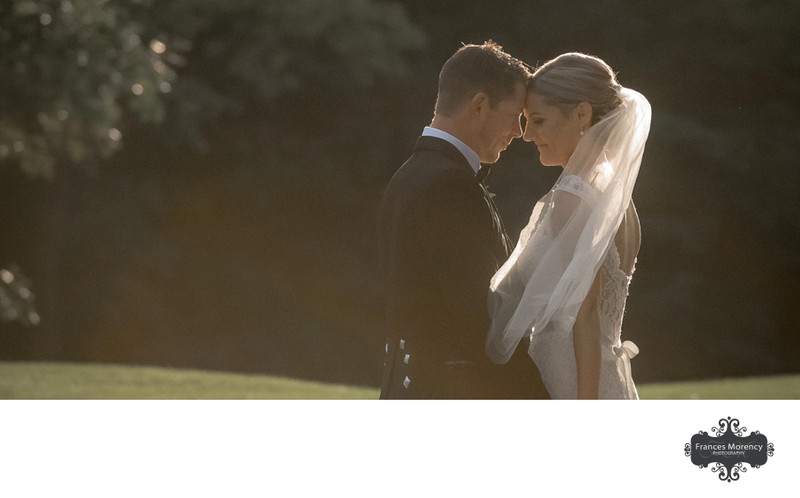 Pheasant Run Golf Wedding Portraits with Backlight