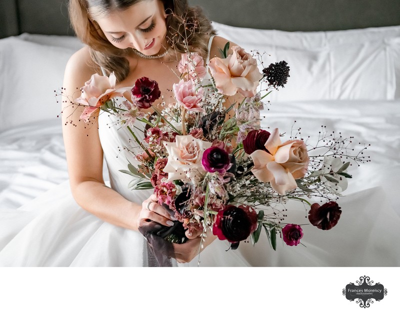 Bride with Bouquet:  Broadview Hotel Wedding Photographer