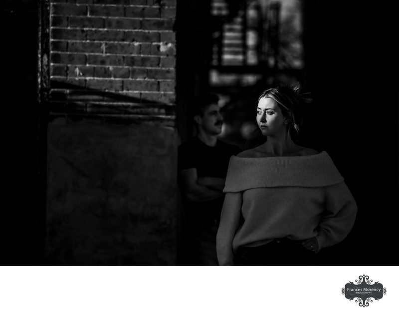 Harsh Light and Shadows in Engagement Photography