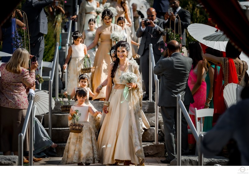 Bridesmaids Walking to Ceremony at Royal Ambassador Wedding