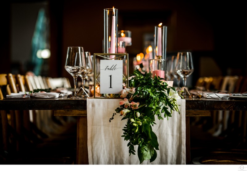 Table Decor at Adamo Estate Winery Wedding