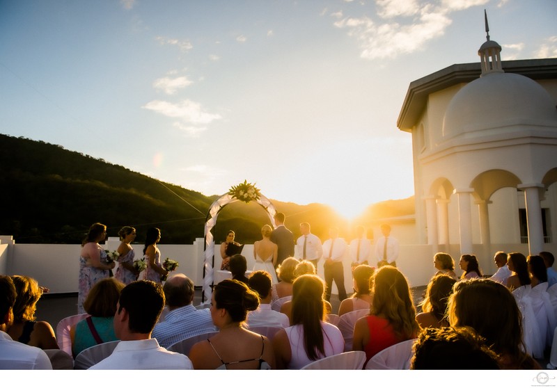 Sunset Wedding Ceremony:  Costa Rica Destination Photo