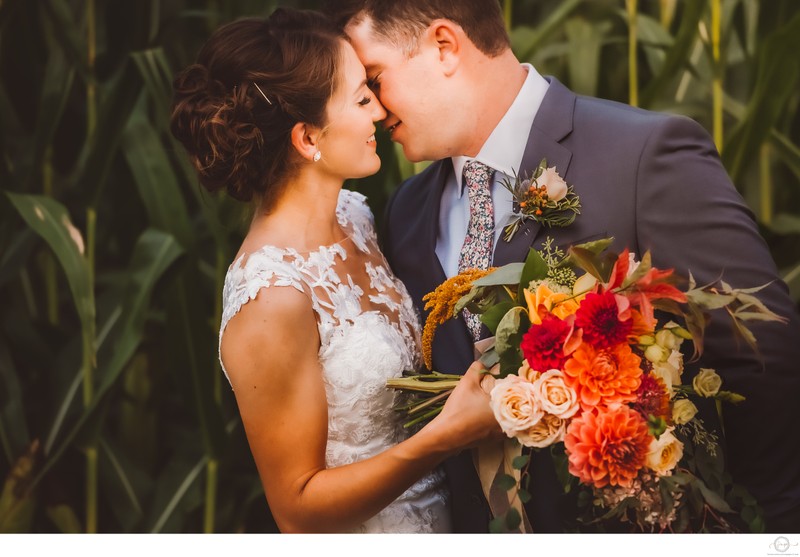Barn Wedding with Fall Flowers:  Meaford Wedding Photographer