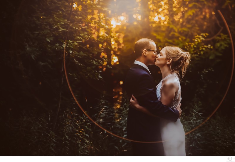 Sunset Wedding Photo:  Georgian Bay Wedding Photographer