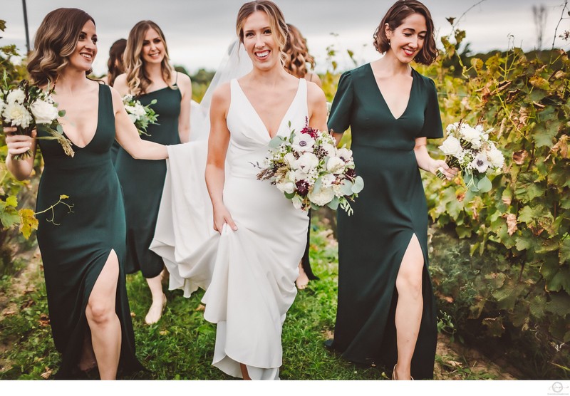 Candid Portraits of Wedding Party at Adamo Estate Winery