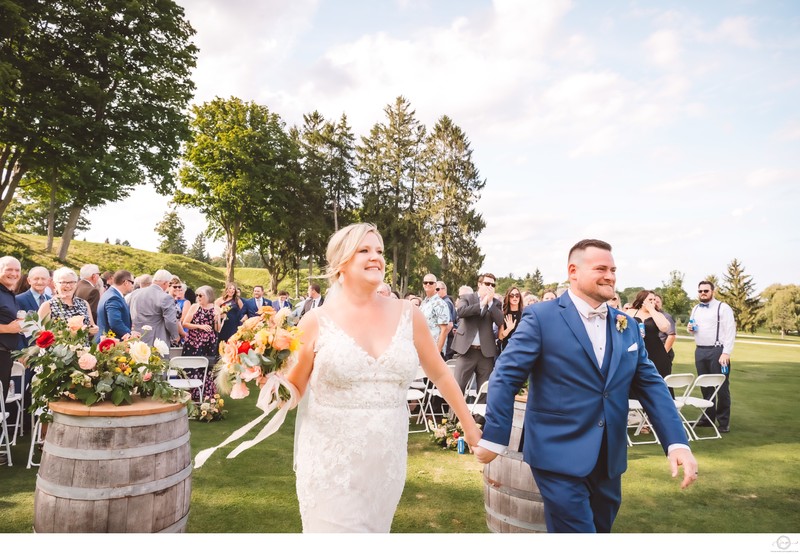 Ceremony Exit at Legacy Ridge Golf Wedding