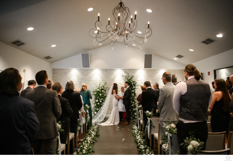 Indoor Wedding Ceremony Location at Sassafraz Restaurant