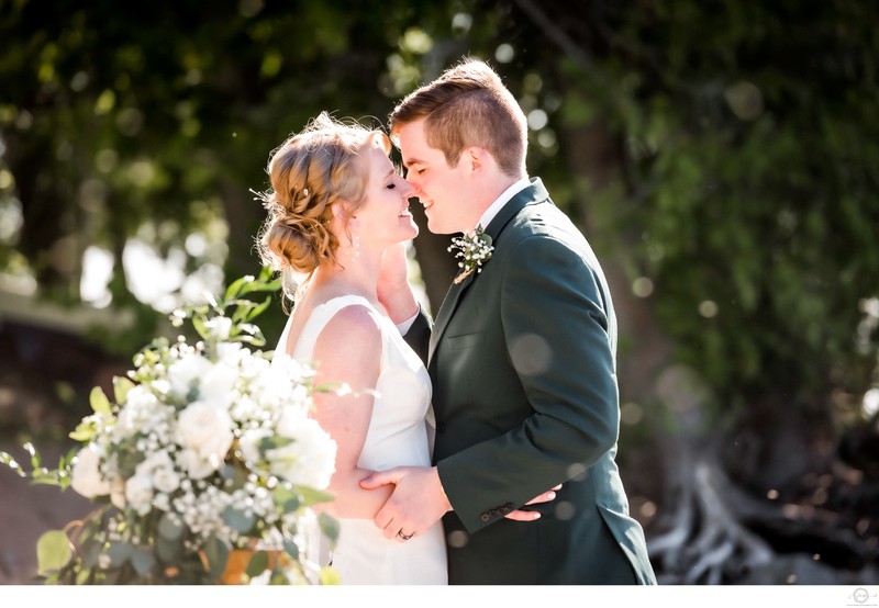 Bride Groom Almost Kiss:  Tiny Wedding Photographer
